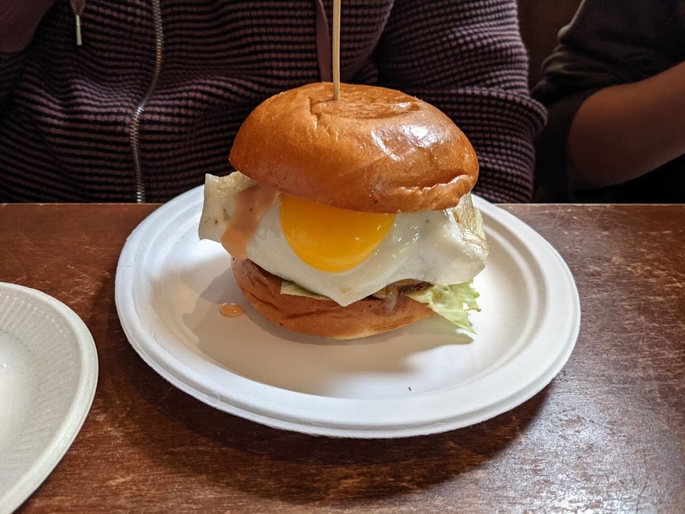 Burger menu featuring classic and specialty creations.